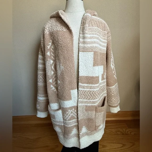 BAREFOOT DREAMS Cozy Chic Aztec Hoodie Cardigan - Picture 4 of 13